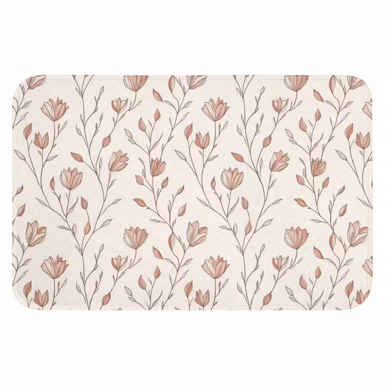 Patroon - Klassiek - Roze Badmat klein 997 -3d