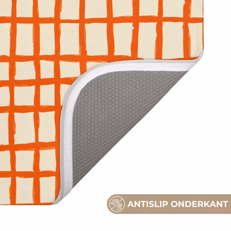 Patroon - Lijnen - Oranje Badmat klein 997 -USP_AntislipNL
