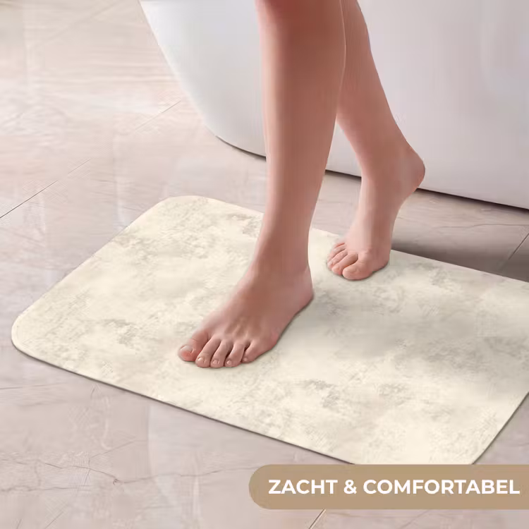 Patroon - Organisch - Beige Badmat klein 997 -USP_ZachtNL