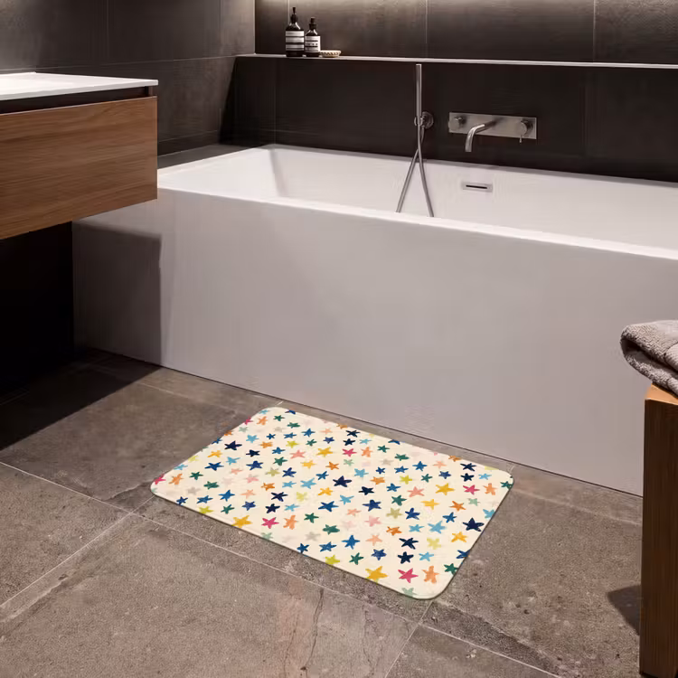 Patroon - Sterren - Kleurrijk Badmat klein 997 -sfeer3