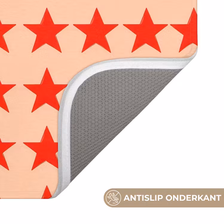 Patroon - Sterren - Rood Badmat klein 997 -USP_AntislipNL