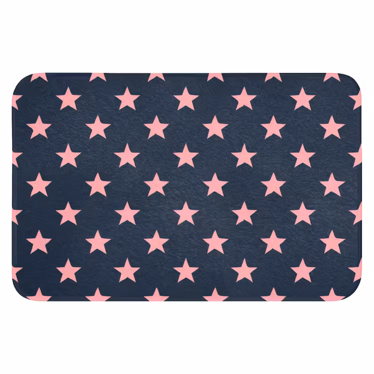 Patroon - Sterren - Roze Badmat klein 997 -3d