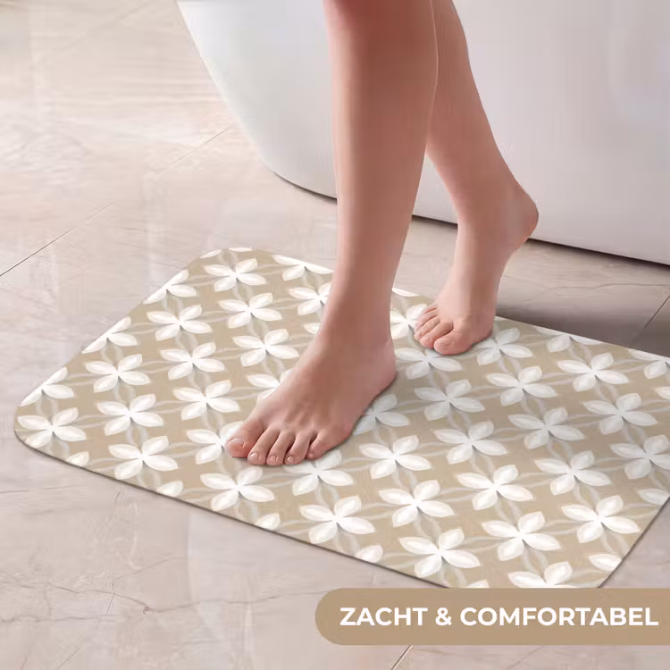 Patroon - Symmetrisch - Beige Badmat klein 997 -USP_ZachtNL