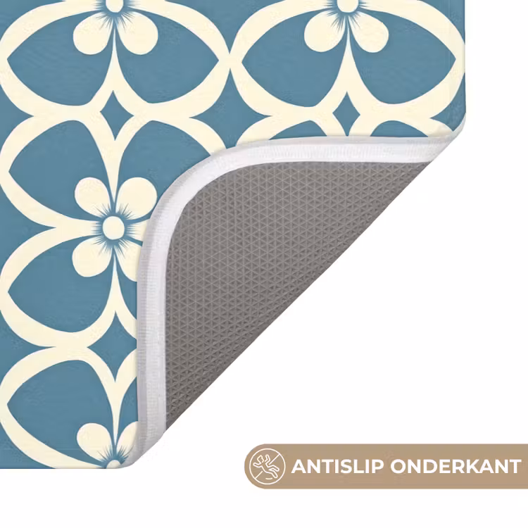 Patroon - Symmetrisch - Blauw Badmat klein 997 -USP_AntislipNL