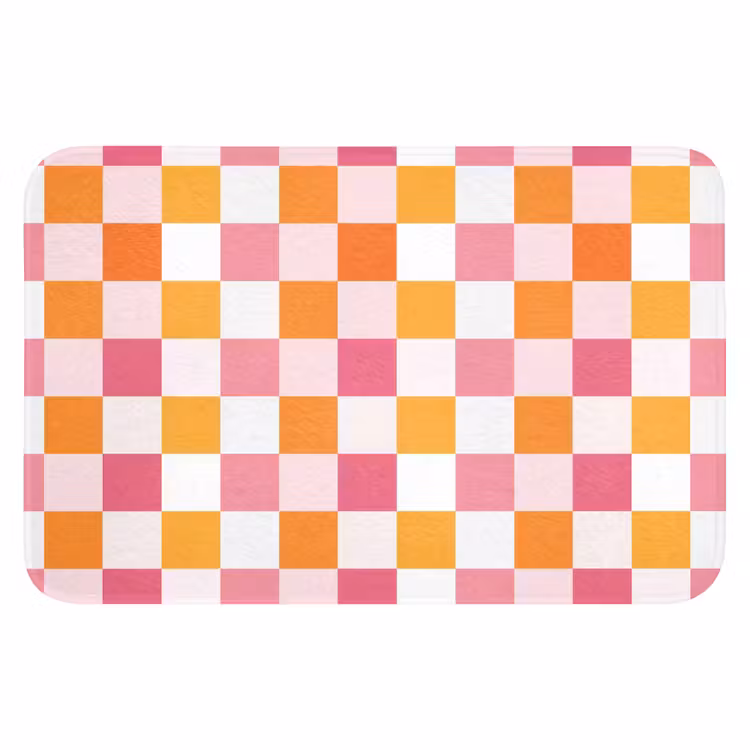 Patroon - Vierkant - Roze Badmat klein 997 -3d