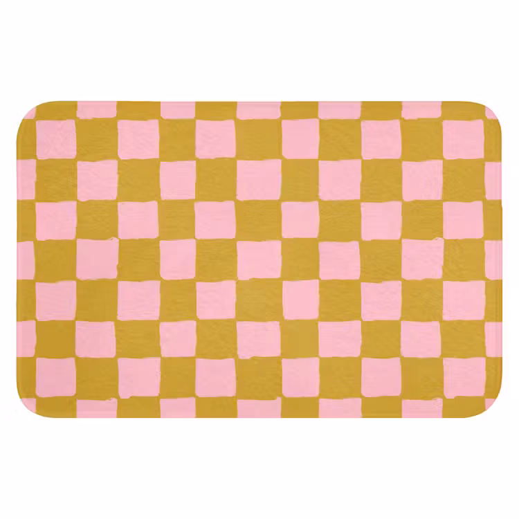 Patroon - Vierkant - Roze Badmat klein 997 -3d