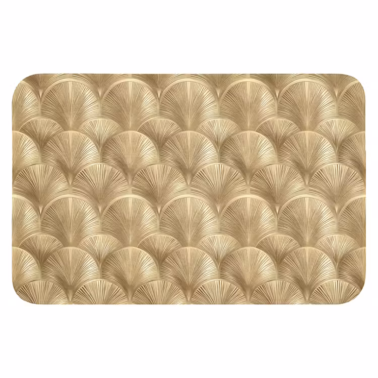 Patroon - Waaier -  Goud Badmat klein 997 -3d