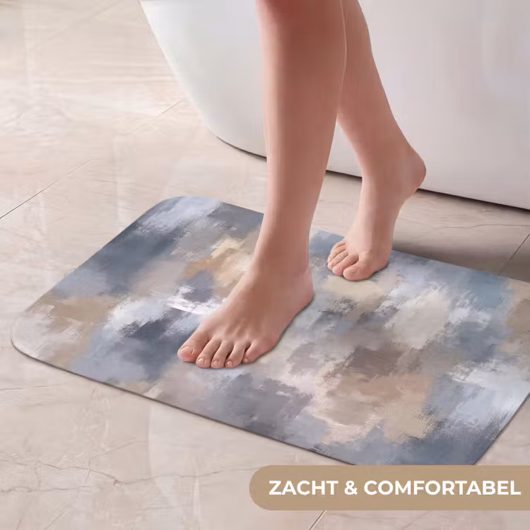 Penseelstreken - Schilderij - Beige Badmat klein -USP_ZachtNL