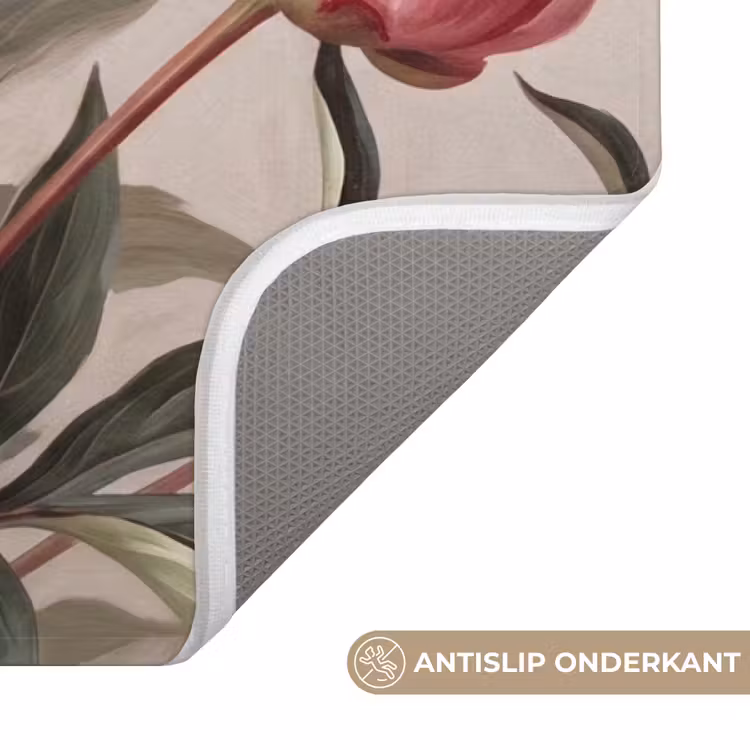 Pioenrozen - Boeket - Roze Badmat klein -USP_AntislipNL