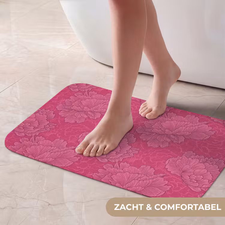 Pioenrozen - Energiek - Roze Badmat klein 997 -USP_ZachtNL