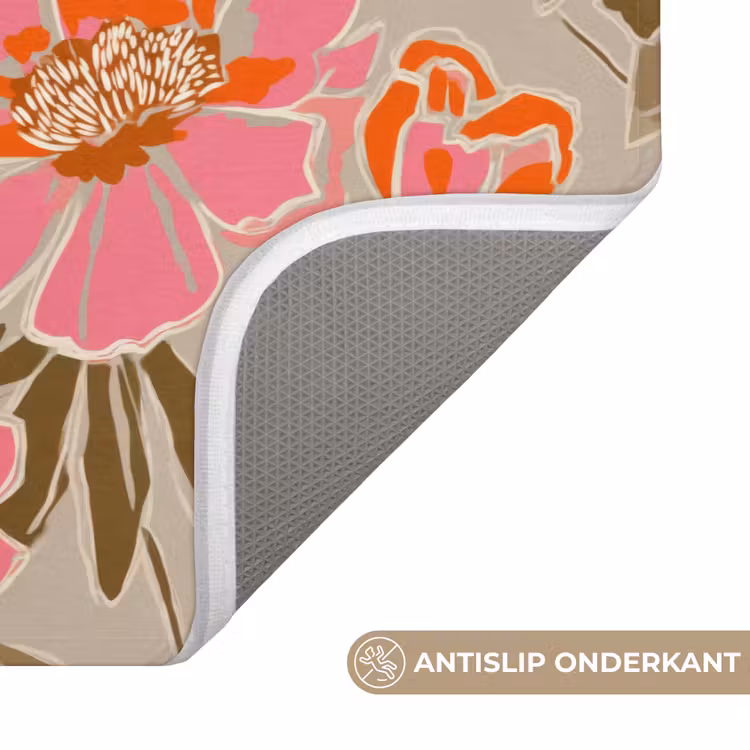 Pioenrozen - Patroon - Roze Badmat klein 997 -USP_AntislipNL