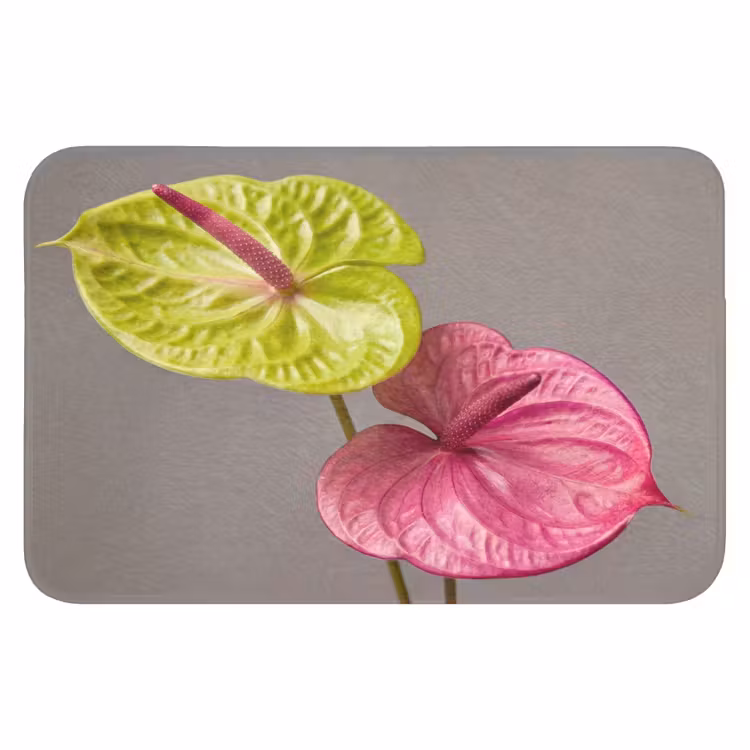Planten - Anthurium - Groen - Roze Badmat klein -3d