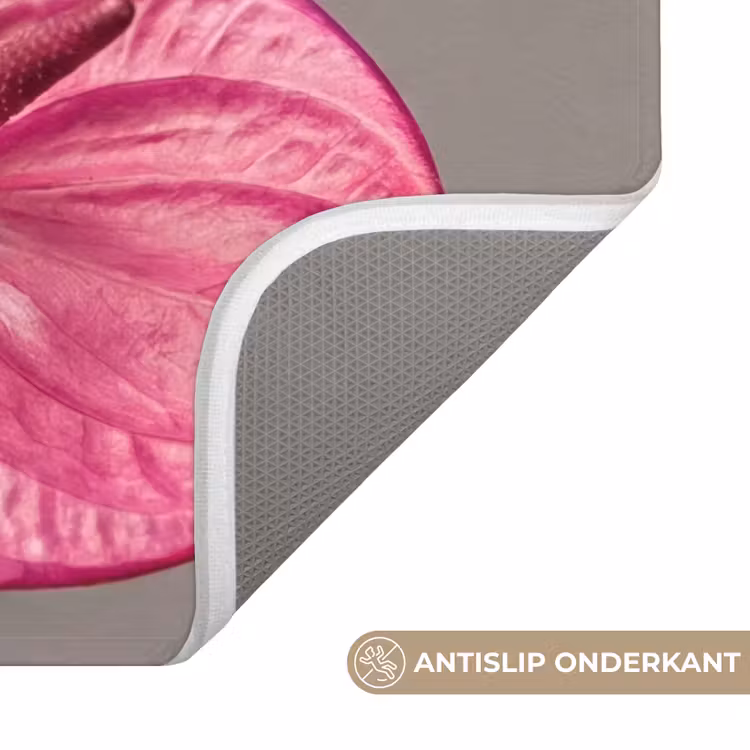 Planten - Anthurium - Groen - Roze Badmat klein -USP_AntislipNL