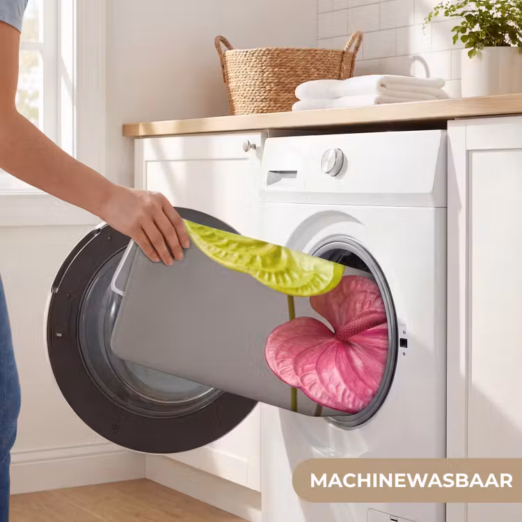 Planten - Anthurium - Groen - Roze Badmat klein -USP_WasbaarNL