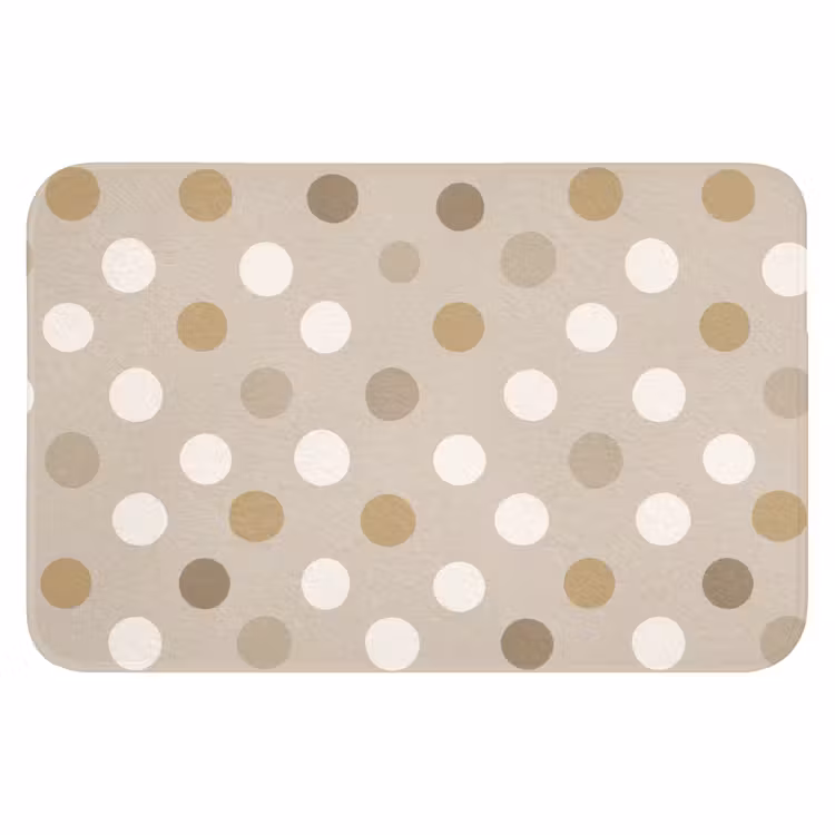 Polka - Dots - Beige Badmat klein 997 -3d