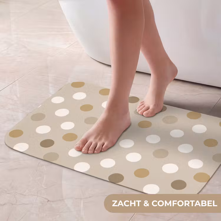 Polka - Dots - Beige Badmat klein 997 -USP_ZachtNL
