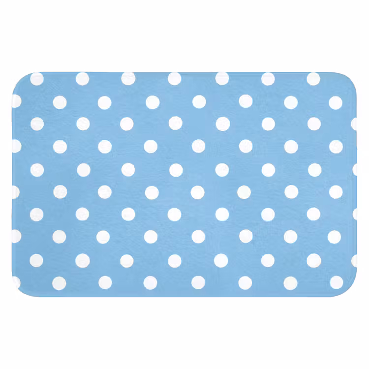 Polka - Dots - Blauw Badmat klein 997 -3d