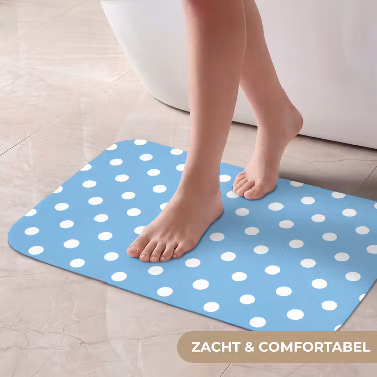 Polka - Dots - Blauw Badmat klein 997 -USP_ZachtNL
