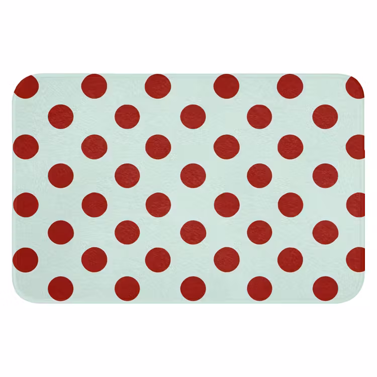Polka - Dots - Rood Badmat klein 997 -3d