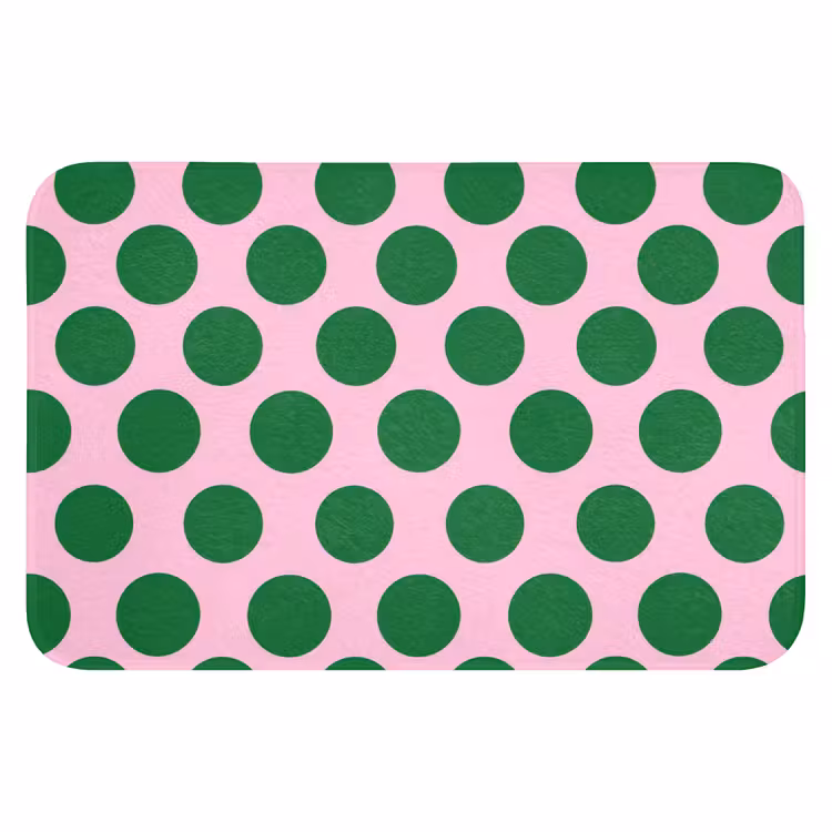 Polkadots - Patroon - Groen Badmat klein 997 -3d