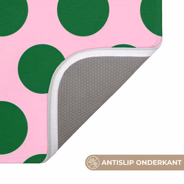 Polkadots - Patroon - Groen Badmat klein 997 -USP_AntislipNL
