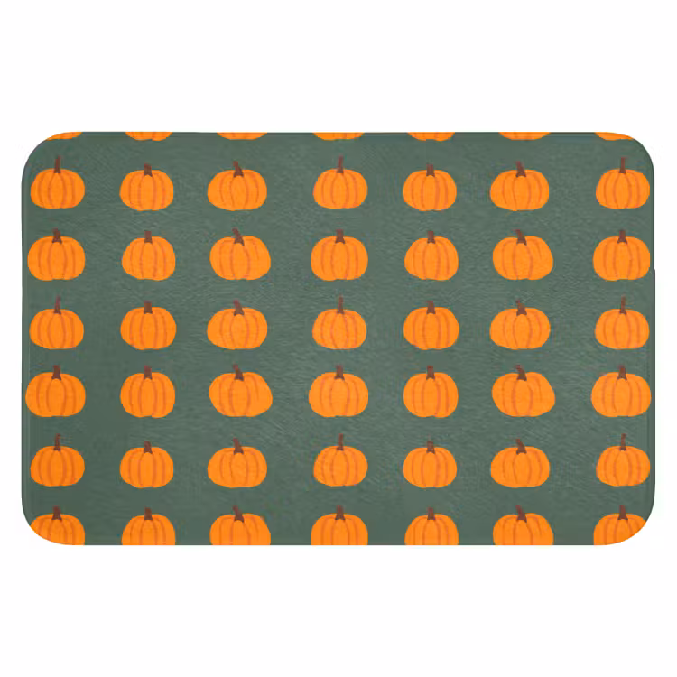Pompoen - Patroon - Oranje Badmat klein 997 -3d