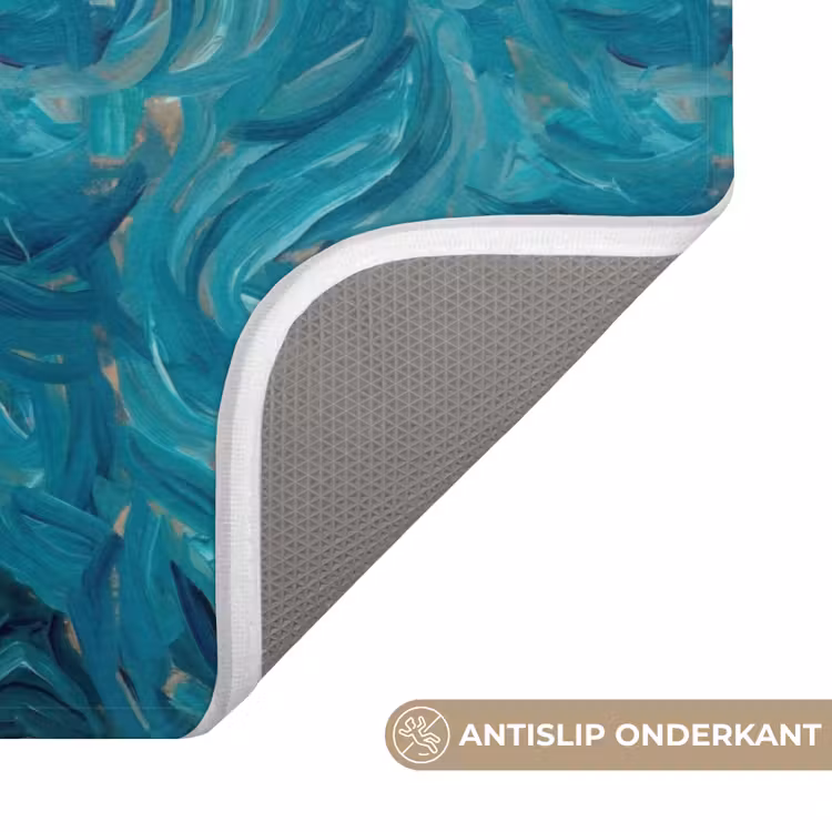 Portret - Klassiek - Blauw Badmat klein -USP_AntislipNL