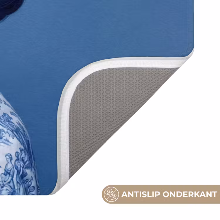 Portret - Klassiek - Wit - Blauw Badmat klein -USP_AntislipNL