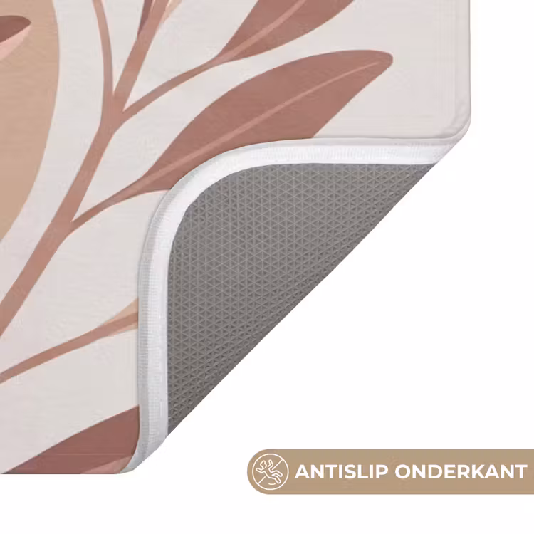 Protea - Bloem - Botanisch - Beige Badmat klein -USP_AntislipNL