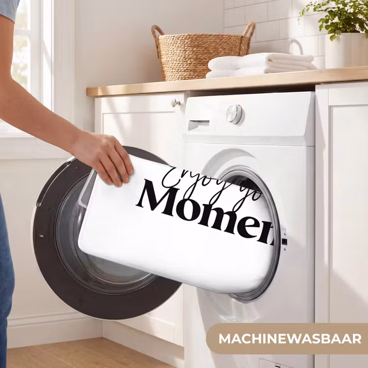 Quotes - Enjoy your moment - Wit - Spreuk Badmat klein -USP_WasbaarNL