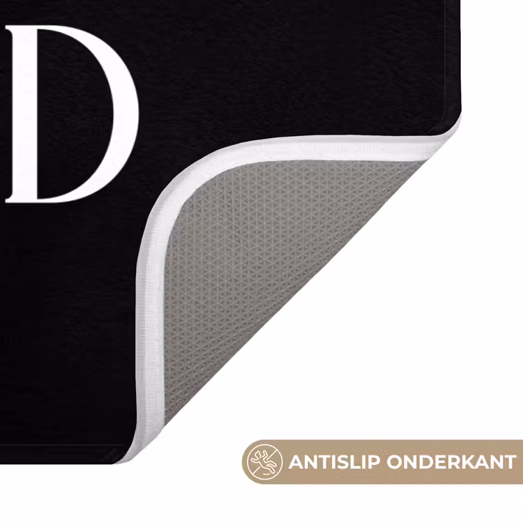 Quotes - Let's get naked - Zwart - Spreuk Badmat klein -USP_AntislipNL