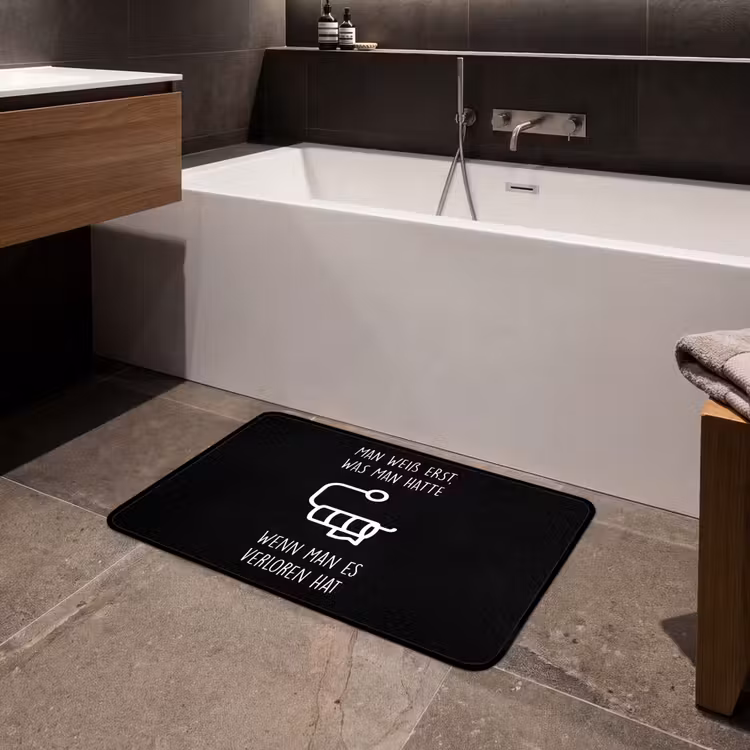 Quotes - WC papier - Zwart - Humor Badmat klein -sfeer3