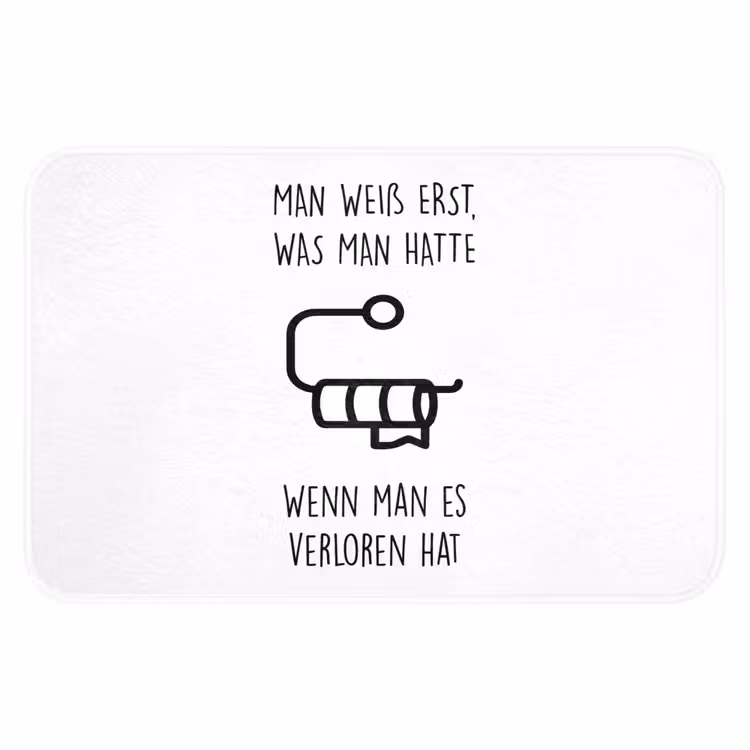 Quotes - Wit - WC papier - Humor Badmat klein -3d