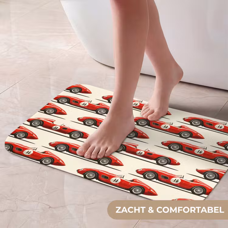 Raceauto - Retro - Rood Badmat klein 997 -USP_ZachtNL