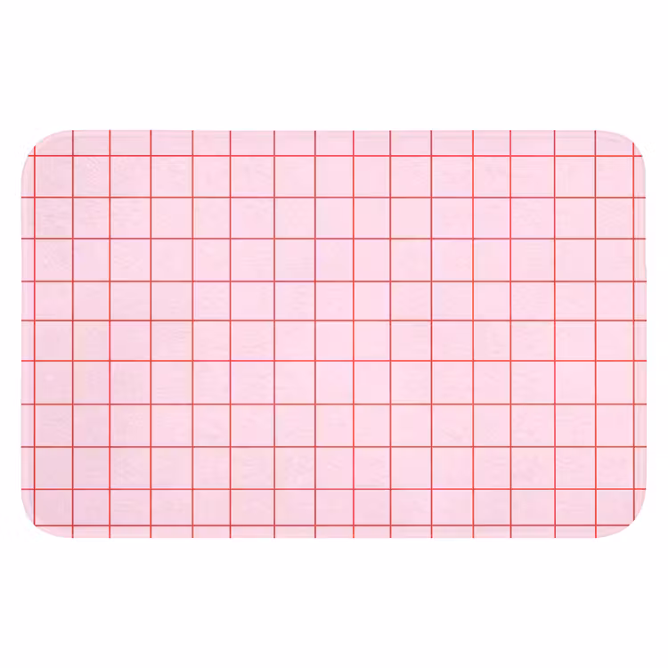 Raster - Patroon - Roze Badmat klein 997 -3d