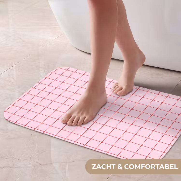 Raster - Patroon - Roze Badmat klein 997 -USP_ZachtNL