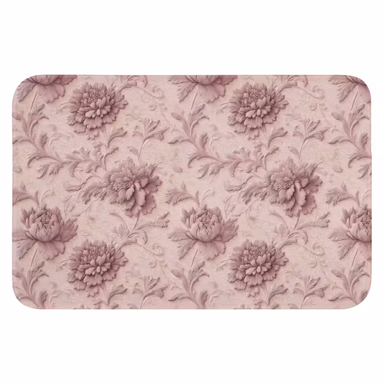 Reliëf - Pioenrozen - Roze Badmat klein 997 -3d