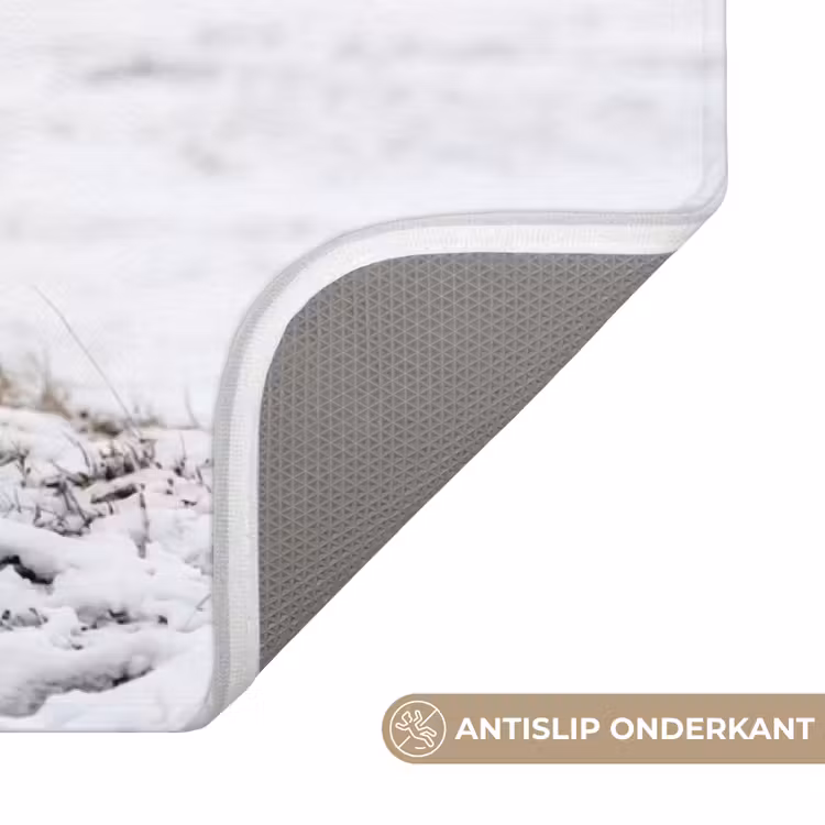 Rendier - Gewei - Sneeuw - Winter Badmat middel -USP_AntislipNL