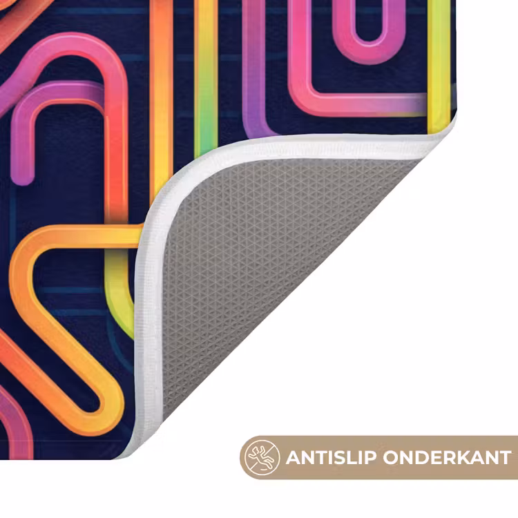 Retro - Abstract - Neon Badmat klein -USP_AntislipNL