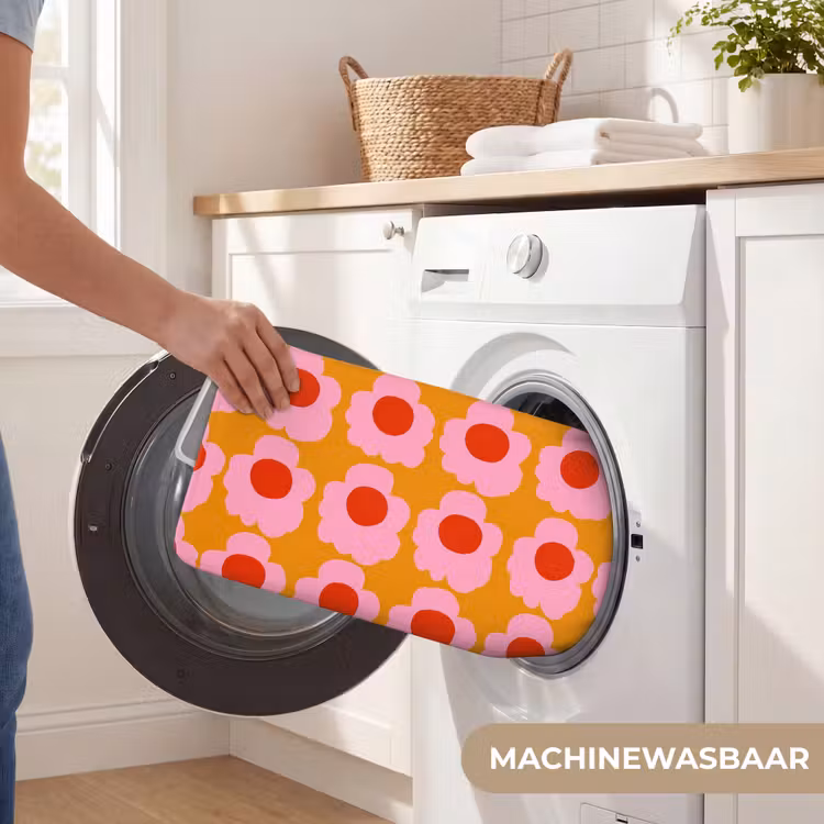 Retro - Bloemen - Roze Badmat klein 997 -USP_WasbaarNL