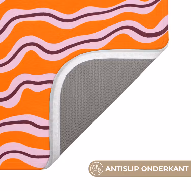Retro - Golvend - Oranje Badmat klein 997 -USP_AntislipNL