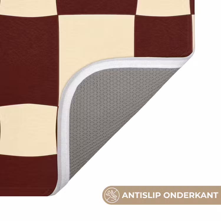 Retro - Patroon - Bruin Badmat klein 997 -USP_AntislipNL
