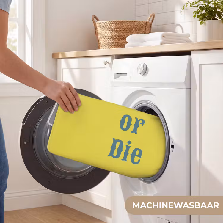 Ride or die - Geel - Blauw Badmat klein -USP_WasbaarNL