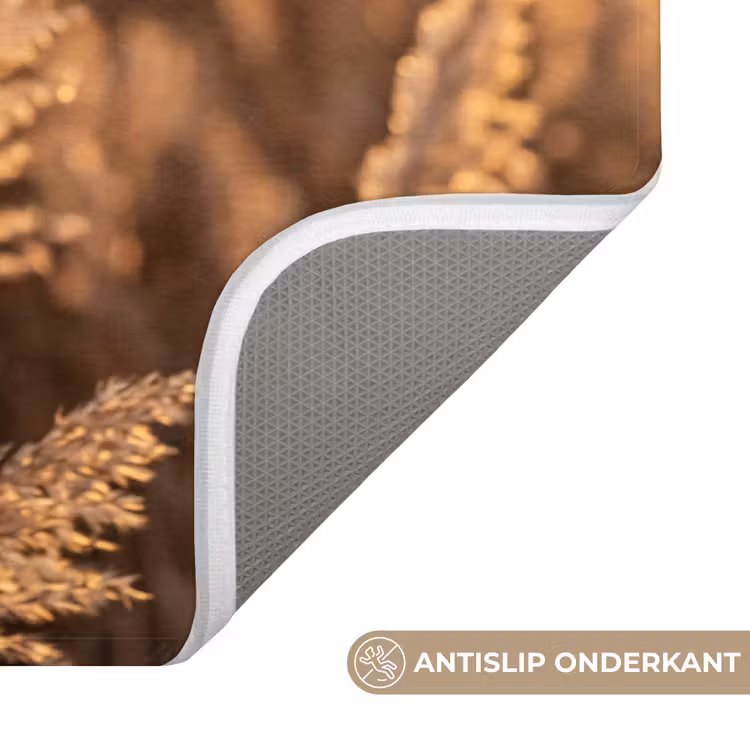 Rietpluimen - Gras - Zonsondergang - Goud - Serene Badmat middel -USP_AntislipNL