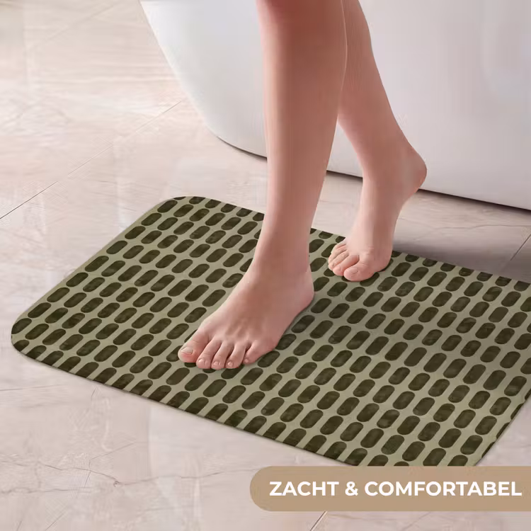 Ritmisch - Effect - Groen Badmat klein 997 -USP_ZachtNL