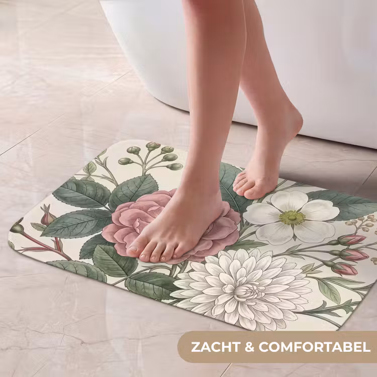 Romantisch - Design - Kleurrijk Badmat klein -USP_ZachtNL