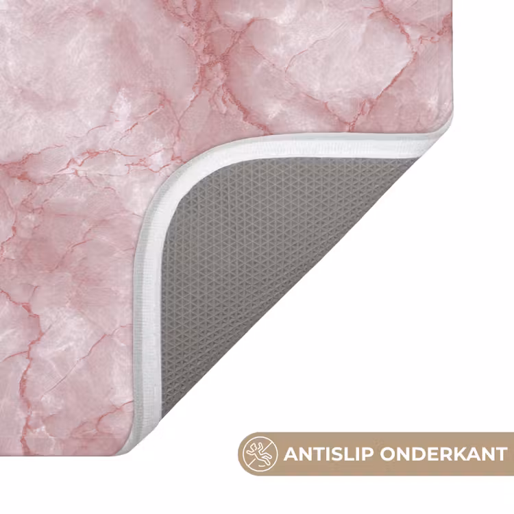 Roze - Kwartsmarmer - Aders Badmat klein 997 -USP_AntislipNL