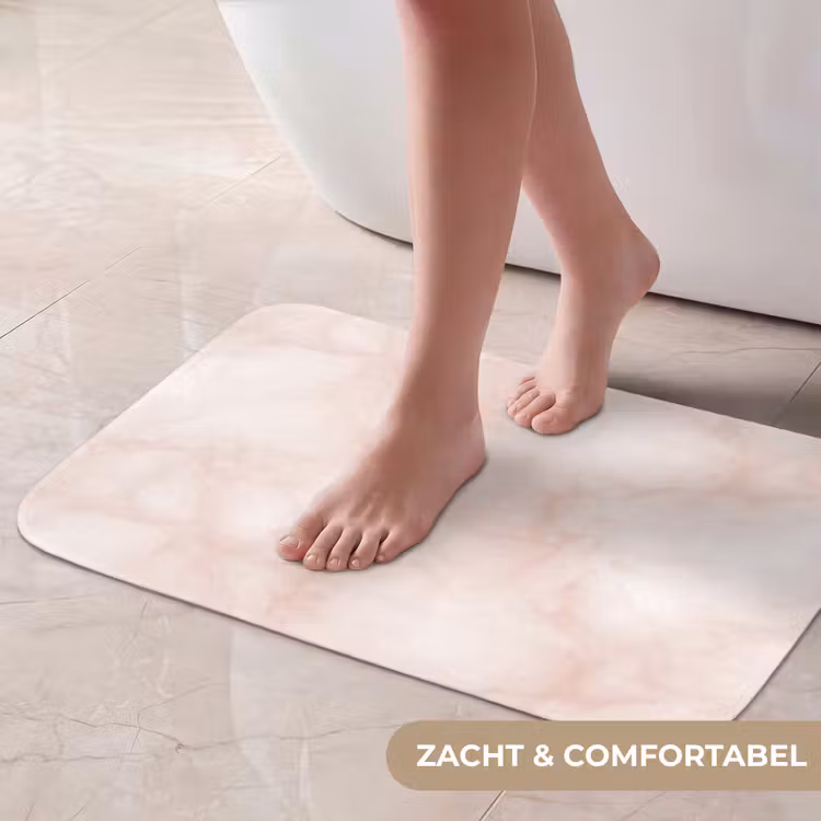 Roze - Marmer - Crème Badmat klein 997 -USP_ZachtNL