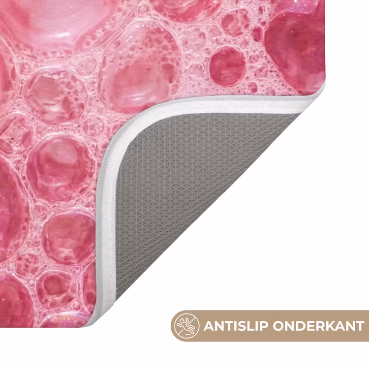 Roze - Schuim - Bubbels Badmat klein -USP_AntislipNL