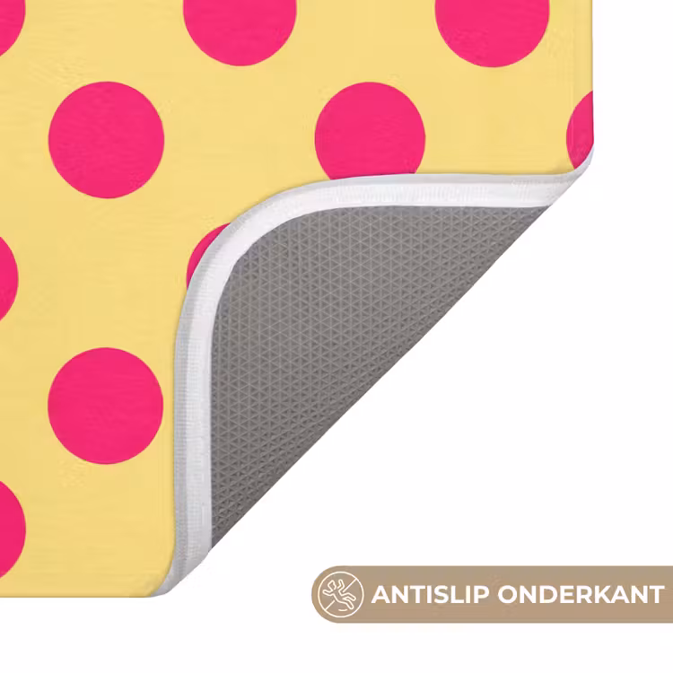 Roze - Stippen - Geel Badmat klein 997 -USP_AntislipNL